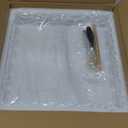 Scalloped Acrylic Tray, 12" x 12" Acrylic Trays for Needlepoint with Metal Handles and Pull-Out Drawer for Photos, Art Prints, Postcards, Decorative Organizer Trays for Vanity & Home