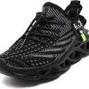 GLYGML Kids Shoes for Boys Girls Running Tennis Sneakers Athletic Walking Gym Sports Lightweight Breathable for Toddler/Little Kid/Big Kid All Black Size 11