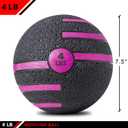 JFIT Dual Texture Medicine Ball – Weighted Exercise Ball for Strength, Core & Functional Fitness Training 4 LB