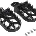 Motorcycle Foot Pegs Footpegs Foot Pedals Rests CNC for DR650 DR650SE 1996-2023 DRZ125L 2012-2023 RM85 2002-2006 Dirt Pit Bike Dual Sport Black
