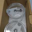 13oz Iced Coffee Cups,2Pcs Glass Cups with Lids and Straws Drinking Glasses,Clear Ribbed Glassware,Reusable Tumbler Glass to Go Cup for Matcha, Iced Tea,Juice