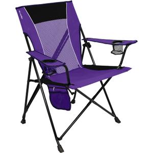 Kijaro Dual Lock Portable Camping Chairs - Enjoy the Outdoors with a Versatile Folding Chair, Sports Chair, Outdoor Chair & Lawn Chair - Dual Lock Feature Locks Position  Kawachi Purple