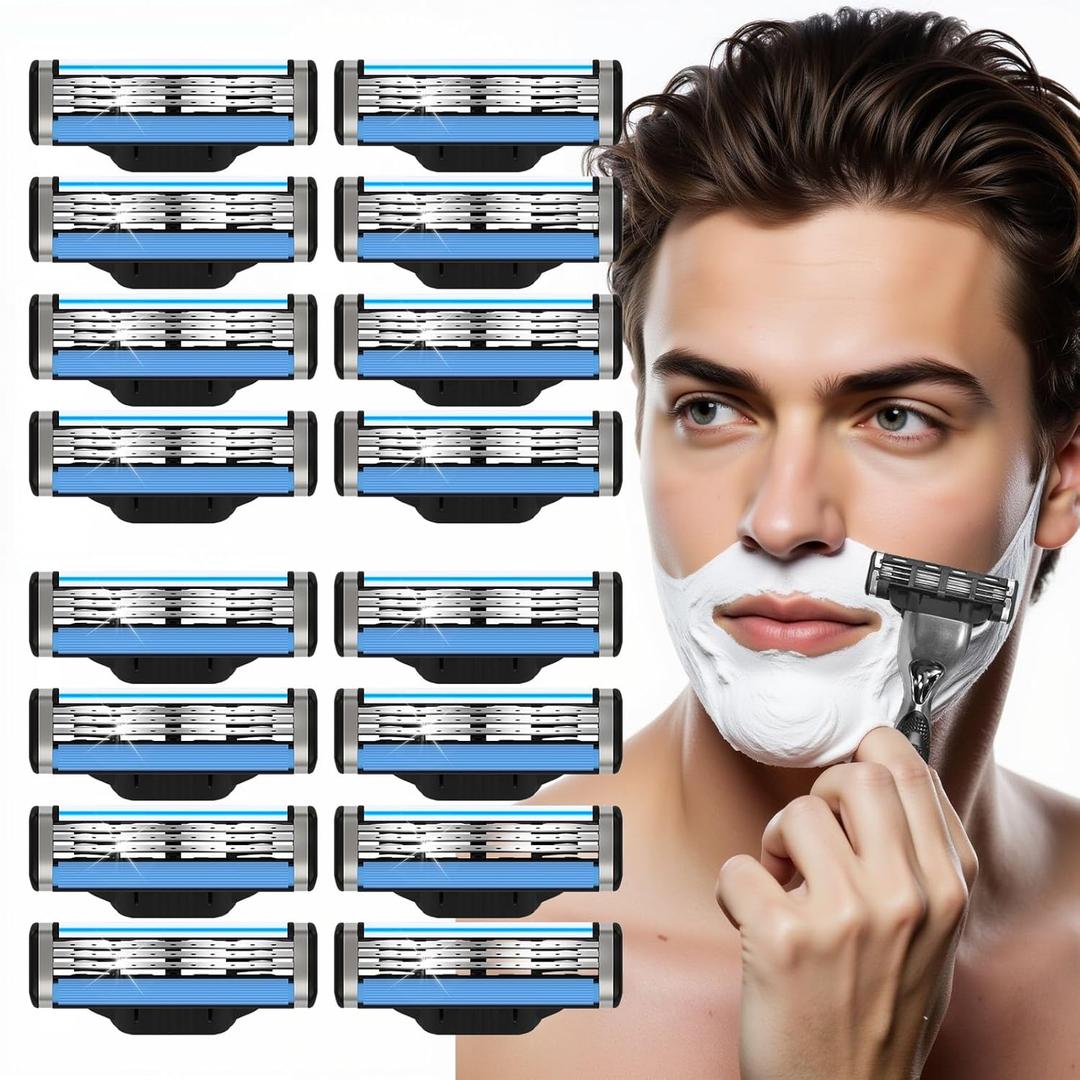 Mach 3 Razor Refills for Men, 16 Count Razor Blade Refills