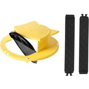 Bucket Lid Mouse Trap, Auto Reset Multi Catch Design, Black Plastic, for 5 Gallon Buckets, Indoor Outdoor Pest Control, Manual Trap Door Style