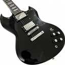 Electric Guitar, Black, Dual Humbucker Pickups, Chrome Hardware