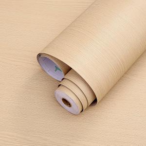 Haimin Wallpaper (24in X 393in) Wood Contact Paper Peel and Stick Self-Adhesive and Removable Wallpaper for Cabinet Wall Furniture Countertop Kitchen Room Wood Grain Wall Paper (Yellow (01))