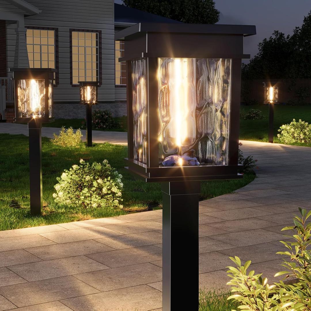 XMCOSY+ Solar Pathway Lights, 50 LM Bright Solar Lights, Garden Outdoor Waterproof Light IP65, 2-in-1 Landscape Lighting, Outdoor Light for Yard, Path, Walkway, Driveway (Warm & Cool)