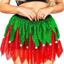 TWINKLEDE Sparkle Running Skirts Sequin Run Skirt Irregular Sparkly Runing Skirt Glitter Run Costume for Women and Girls One Size(50 Short)