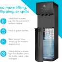 Avalon A3BLK Self Cleaning Bottom Loading Water Cooler Dispenser, 3 Temperature-UL/Energy Star Approved-Black Stainless Steel, 5 Gallons