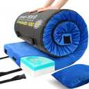 Memory Foam Camping Mattress pad, Comfortable Thick Floor Sleeping Mat for Adults with Waterproof and Non-Slip Bottom, Portable Roll Up Mattress for Sleepover Guest,Cot Mad for Car Camping (Kid:62*23*3", Blue)