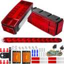 Boat Trailer Lights, Submersible Trailer Light LED Kit with 25FT Wiring Harness Marker Lights Light Bar for 12V Boat Truck RV Over 80 Inch