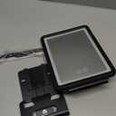 Widitn Heated Shower Mirror Fogless for Shaving, 3 Color Dimmable Lights Shower Mirror Fogless, Rechargeable Anti-Fog Shaving Mirror with Razor Holder, Storage Tray, Squeegee (Black)