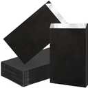 EUSOAR Aluminum Foil Bags for Hot Food, 100pcs 4.7"x8.6"x1.6" Black Grease Bag Disposable, Hamburger Wrappers Foil for Hot Food, Bakery Cookies, Treats, Snack, BBQ Take-Out