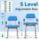 Loyoda FSA/HSA Eligible Swivel Shower Chair with Arms and Backrest, 400 lbs