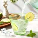 150 Pack Clear Plastic Cups 9 oz Green Plastic Cups for Cocktail Fancy Disposable Cup for Party Stemless Wine Glasses for Party Wedding Graduation