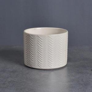 Ceramic Planter Flower Plant Pot-with Drain Hole-Modern Decorative for Indoor Planters(Honeycomb Column Pattern)