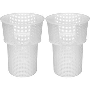 LemonRoad 2 Pcs Pool Pump Basket Replacement Compatible with Superflo Vs Pool Pump Pentair Filter, Skimmer Strainer Basket-Remove Leaves and Debris (White)
