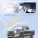 Portable for Nissan Titan 2020-2024 2025 Windshield Sunshade Umbrella with Carry Bag, 2 in1 Ice Crystal Durable Compact Shade Umbrella UPF50+ UV Front Window Heat Insulation Protection Outdoor Camping
