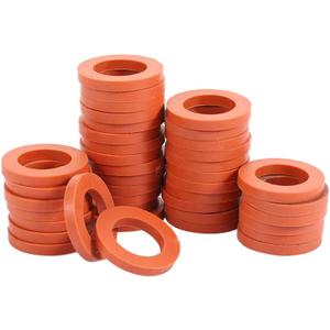 Garden Hose Washer Heavy Duty Rubber Washer, Fit All Standard 3/4" Garden Hose Fittings (40 Pieces)(red)