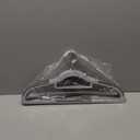 Plastic Hangers 50 Pack Heavy Duty Dry Wet Clothes Hangers with Non-Slip Pads Space Saving 0.2" Thickness Super Lightweight Organizer (Gray)