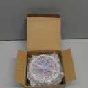 Nipichsha Coasters for Drinks, Set of 6 Cute Absorbent Ceramic Drink Coasters for Cup with Holder and Cork Base, Kitchen Home Decor Housewarming Gift, Round 4 in, Mandala Flowers