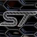 ST Emblem Insert Decals - Set of 2 - Compatible with and Fits Ford Edge ST 2019 & Newer (Black)