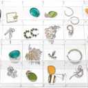 Large Clear Jewelry Organizer Display Tray, Storage Case for Rings, Earrings, Necklaces, Acrylic Drawer Organizer Trays (24 Grids)