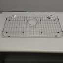 Kitchen Sink Grid and Sink Protectors, Stainless Steel Sink Grids for Bottom of Kitchen Sinks, 26" x 14" with Rear Drain for Single Bowl Sinks