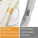 200 Pcs Gold Napkin Rings,7 in / 5 in Laser Cut Hollow Napkin Bands with Self Adhesive,Disposable Papaer Napkin Holders for Table Decor,Wedding Party,Christmas,Thanksgiving