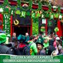 Tegeme St. Patrick's Day Decorations Lucky Porch Sign Banners Hanging 16.4 ft St. Patrick's Day Tinsel Garland Decorations Irish Shamrock Porch Signs Hanging Door Decor for Home Outdoor Party