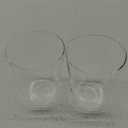 2 Pack Clear Glass Shade, Modern Light Fixture Replacement Globe or Cover with 1-5/8-Inch Fitter for Chandelier Wall Sconce Pendant Light, G0026