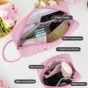 2Pcs Mini Makeup Bag, Small Makeup Pouches for Purse Cute Cosmetics Bag Pouch with Slip-in Pockets Small Travel Toiletry Bag Zipper Makeup Aesthetic Accessories Storage Bag