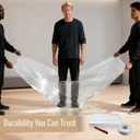 Large Patio Door Shrink Film Window Insulation Kit Cuttable with AdhesiveTransparent,Window Plastic for Winterizing Thicken Thermal Waterproof Insulation Cover Warm Winter (1Pack, 84"W x 120"T) (Clear 1pcs)