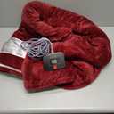 Westinghouse Electric Blanket Twin, Heated Blanket Twin Size with 10 Heating Levels and 1 to 12 Hours Heating Time Settings, Flannel to Sherpa Reversible, Machine Washable (62" x 84", Red)