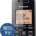 Panasonic Compact Cordless Phone with DECT 6.0, 1.6" Amber LCD and Illuminated HS Keypad, Call Block, Caller ID, Multiple Display Languages - 2 Handset - KX-TGB812S (Black/Silver)