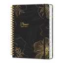 2026 Planner 8.5 x 11, Large Weekly and Monthly Planners with Tabs, A4 Spiral Bound Daily Calendar 2026 Planner, 12 Month Agenda Organizers from Jan. to Dec.(Black Gold)