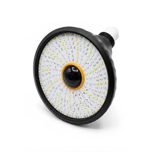 Motion Sensor Full Spectrum LED Grow Light with for Indoor Plants, Commercial Warehouse Workshop Ceiling Lighting, E26/E27 Base (Black)
