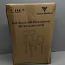 Vaunn Medical Deluxe Spa Shower Chair with Arms and Back, Bath Seat for Seniors, 350 lbs Max Weight, White With Light Gray Arms