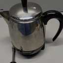 Farberware Electric Coffee Percolator, FCP240, Stainless Steel Basket, Automatic Keep Warm, No-Drip Spout, 4 Cup, Black/Silver