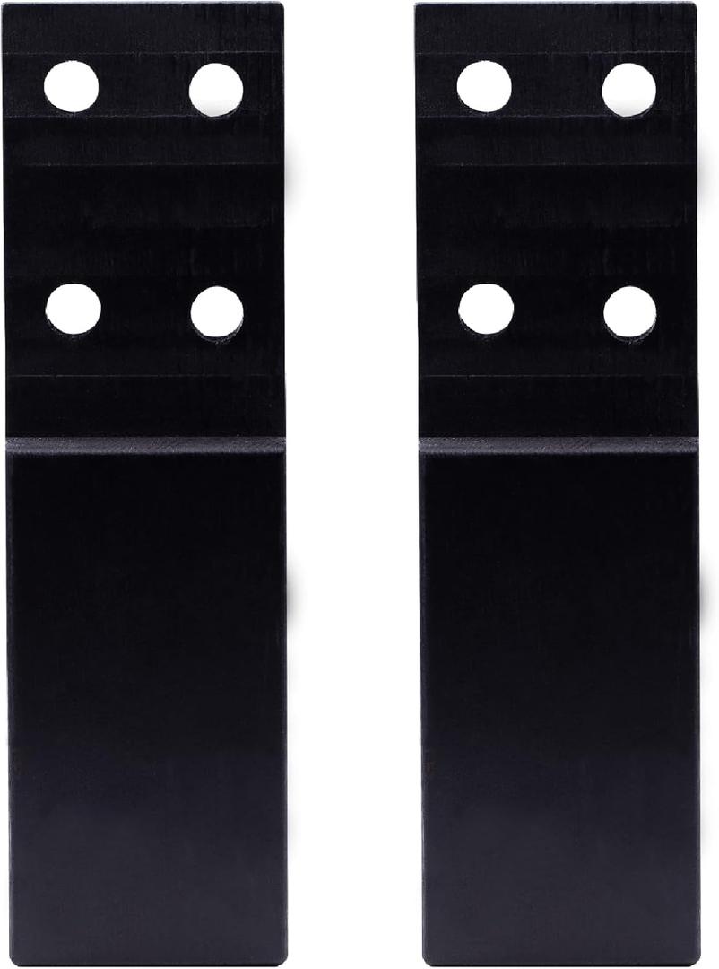 2 Pcs Bed Frame Legs Replacement Parts Bed Feet Furniture Support Leg Reinforcement Kit for Wooden Beds Table Cabinet Sofa Bolt-On Direct Replacement Straight Leg Replace Part Not Plastic Black 5inch