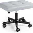 Footrest Under Desk Leg Rest Ottoman Adjustable Height Foot Stool (Grey), 19.3''L x 15''W