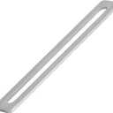 6 Pack 8" x 1" Adjustable Slotted Flat Mending Plates for 3/8" Screws, Stainless Steel, 5/32" Thick
