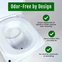 Cuddy Composting Toilet – Odorless, Waterless & Self-Contained for RVs, Vans, Boats, Tiny Homes & Off-Grid | 3.9 Gal, 12V Fan, Carbon Filter, No Chemicals, Easy Clean