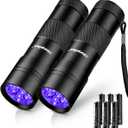 Morpilot Blacklight Flashlights uv Flashlight,12 LED 395nm Ultraviolet Blacklight 2 PCS Black Light Flashlight Mini, Torch Light Pet Urine Detector Light for Dog/Cat, Dry Stains,Resin Curing,Bed Bug