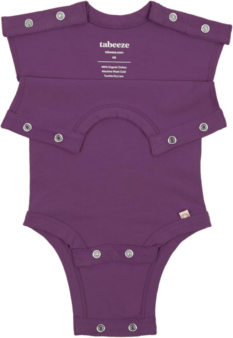 Bottom-Up Baby Bodysuit, Onesie with Top Snaps, As Seen on Shark Tank, 100% GOTS Organic Cotton, Boy/Girl Clothes