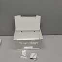 Large Trash Bag Holder Dispenser, Metal Garbage Bag Dispenser Roll Holder, Kitchen Trash Storage Organizer for Under Sink, Wall Mounted or Countertop, White (1 Pack-L (10"x6"x6"))