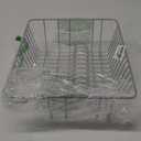 Smart Design Dish Drainer Rack - Small - in Sink or Counter Drying - Steel Metal Wire - Cutlery, Plates, Dishes, Cups, Silverware Organization - Kitchen (Silver - 14 x 5.5 Inch)