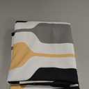 DriftAway Riley Geo Lined Window Curtain Valance Mid Century Geometric Pattern 2 Layers Rod Pocket 52 Inch by 14 Inch Plus 2 Inch Gold Black Gray