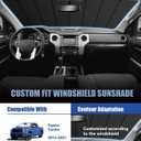 Windshield Sun Shade for Toyota Tundra 2014-2021, Vehicle-Specific Design