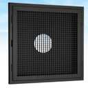 2'x2' Lay-In Return Grille with Egg Crate Filter Grid (1 Pack, Black)